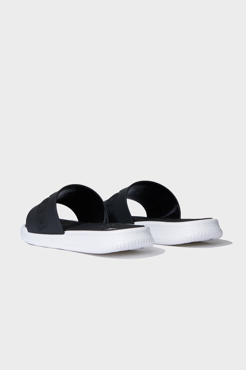 DeFacto Black Man Man Flat Base Single Band Faux Leather Slippers Casual - Image 3